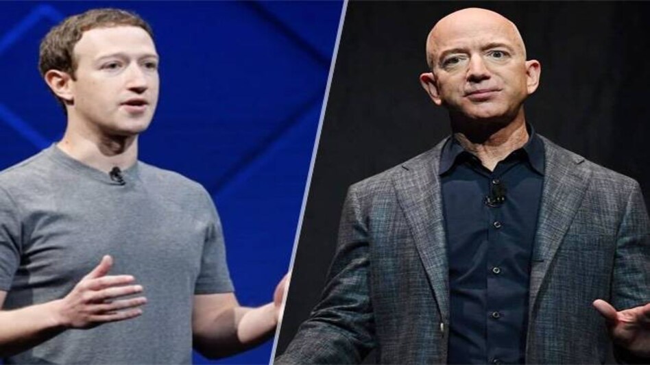 Mark Zuckerberg (left), Amazon boss Jeff Bezos . Over 600 billionaires in the US became even richer on the back of rally in tech stocks during the period, an analysis of data by two think-tanks shows Mark Zuckerberg (left), Amazon boss Jeff Bezos . Over 600 billionaires in the US became even richer on the back of rally in tech stocks during the period, an analysis of data by two think-tanks shows