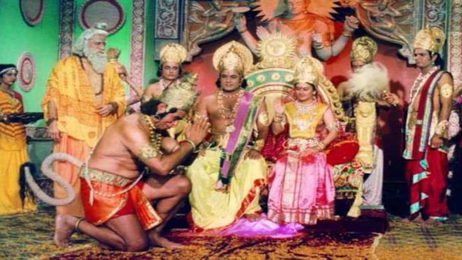 Arun Govil as Ram, Deepika Chikhalia as Sita and Late Dara Singh as Hanuman in the 1987 Ramayana (Image Source: DD News Twitter Handle) Arun Govil as Ram, Deepika Chikhalia as Sita and Late Dara Singh as Hanuman in the 1987 Ramayana (Image Source: DD News Twitter Handle)
