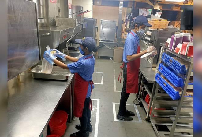 McDonal's has said that it will be sanitising kitchen-equipments every 4 hours. Also, it would maintain a separate kitchen, including utensils for vegetarian and non-vegetarian food McDonal's has said that it will be sanitising kitchen-equipments every 4 hours. Also, it would maintain a separate kitchen, including utensils for vegetarian and non-vegetarian food