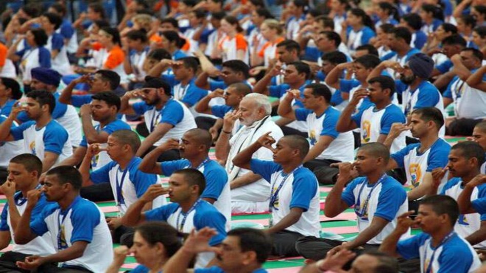 PM Narendra Modi performing Yoga PM Narendra Modi performing Yoga
