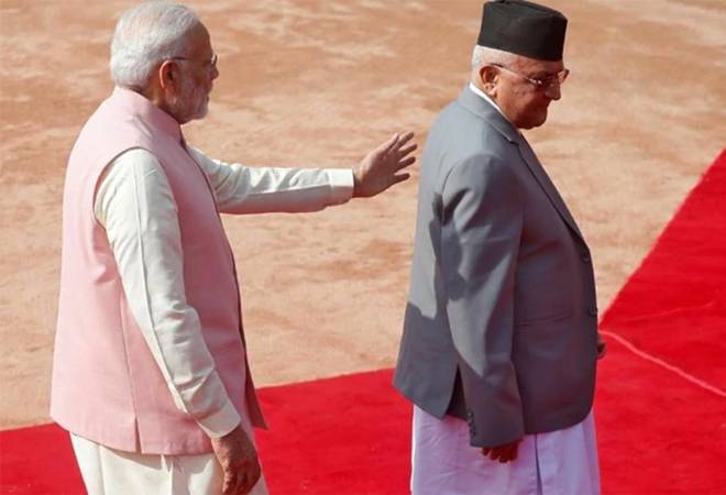 Prime Minister Narendra Modi with his Nepalese counterpart KP Sharma Oli: Nepal is ready to solve the map row with India with bilateral talks (Photo: Reuters file) Prime Minister Narendra Modi with his Nepalese counterpart KP Sharma Oli: Nepal is ready to solve the map row with India with bilateral talks (Photo: Reuters file)