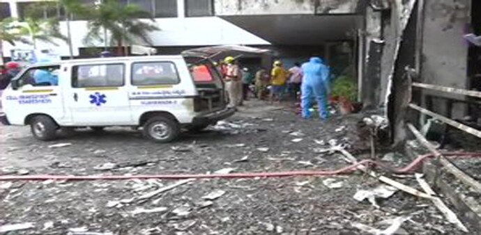 Rescue operations are currently underway at the hotel being used as a COVID-19 facility in Andhra Pradesh's Vijayawada Rescue operations are currently underway at the hotel being used as a COVID-19 facility in Andhra Pradesh's Vijayawada