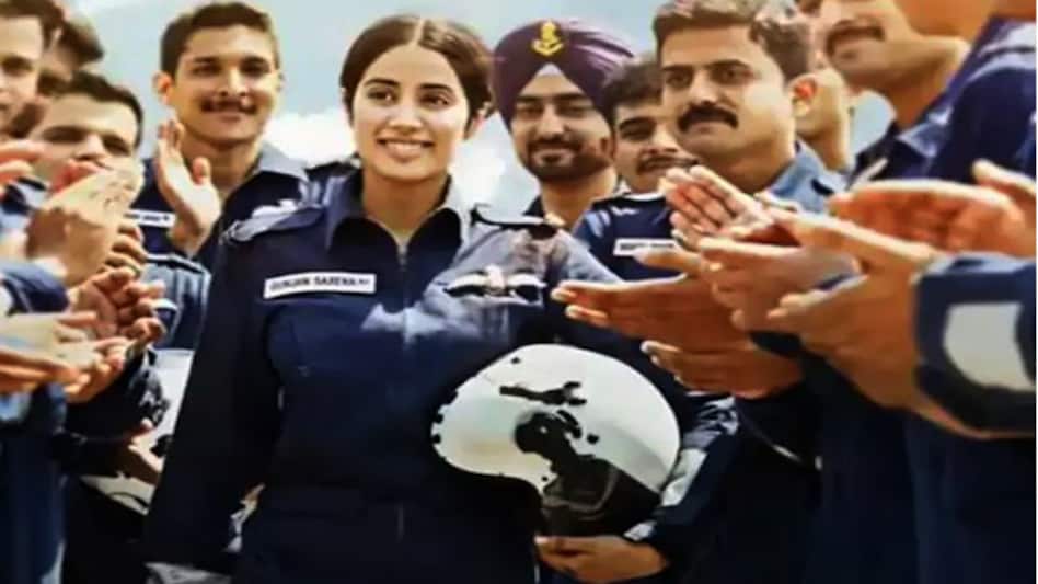 Directed by Sharan Sharma, Janhvi portrays the titular role of Gunjan Saxena, the first female IAF officer to enter a warzone Directed by Sharan Sharma, Janhvi portrays the titular role of Gunjan Saxena, the first female IAF officer to enter a warzone