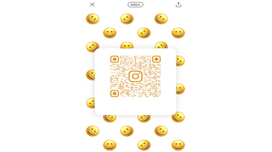 The Instagram app also offers different themes for the background and an option to select colours, emoticons, and even take selfies while generating QR codes The Instagram app also offers different themes for the background and an option to select colours, emoticons, and even take selfies while generating QR codes