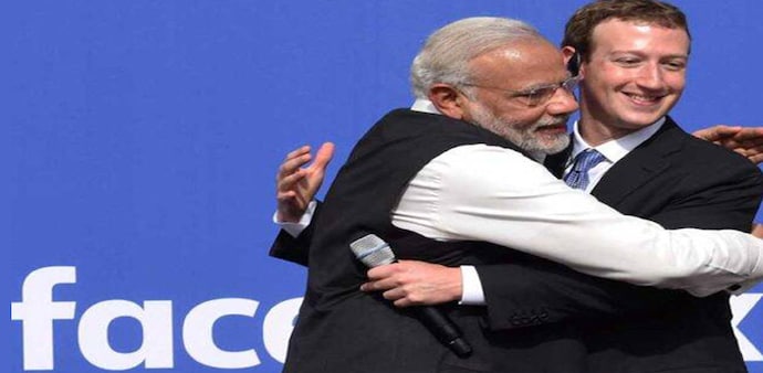File photo of PM Modi with Facebook CEO Mark Zuckerberg File photo of PM Modi with Facebook CEO Mark Zuckerberg