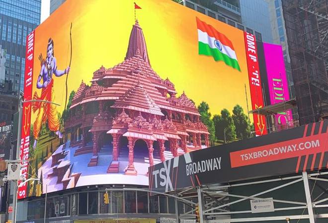 Ram Temple in Ayodhya: Despite opposition, ad runs in Times Square