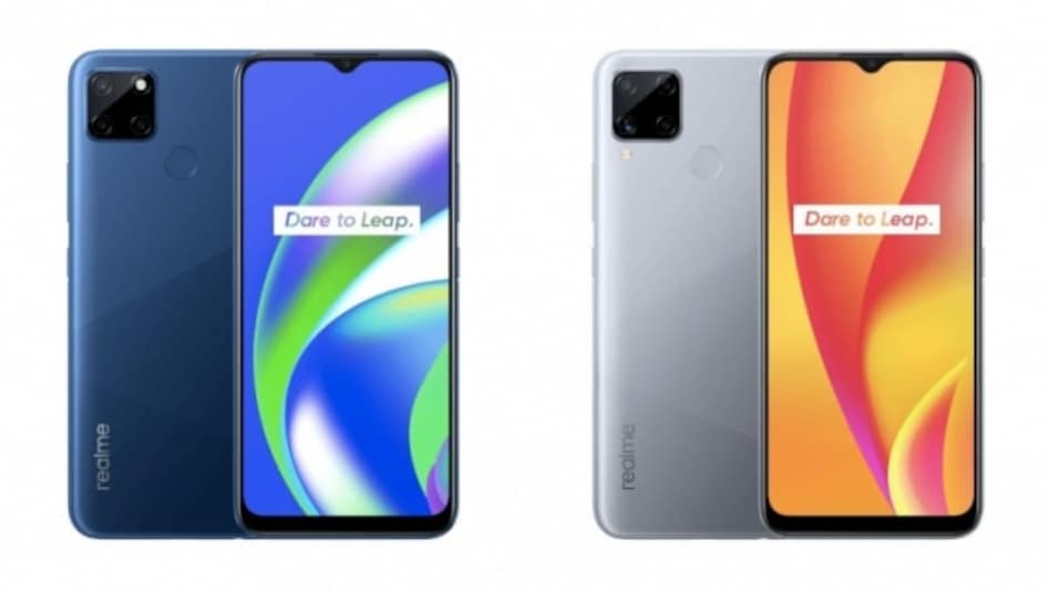 Realme C12 in Power Blue colour and Realme C15 in Power Silver colour. Realme C12 in Power Blue colour and Realme C15 in Power Silver colour.