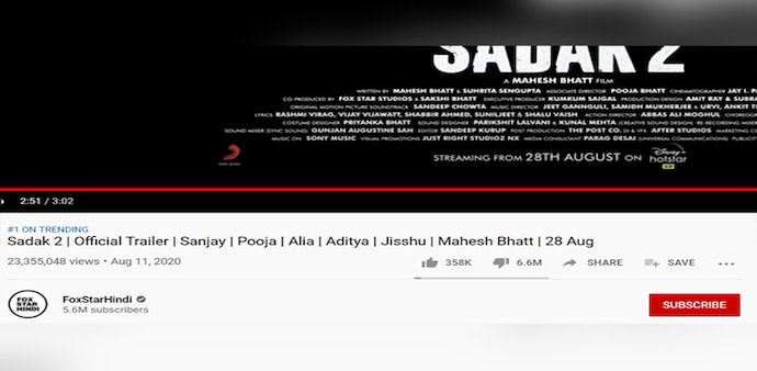 Sadak 2 Trailer Sadak 2 Trailer