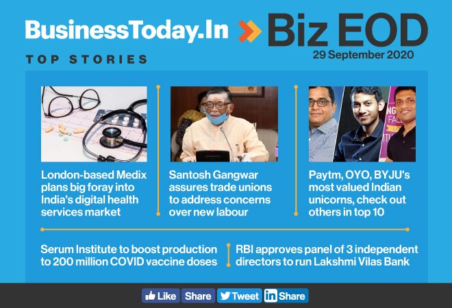 Biz EOD: Medix's big foray into India; Gangwar on new labour codes; Paytm, OYO most valued Indian unicorns