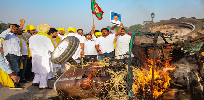 According to the opposition parties, led by the Congress and farmers' outfits, the new agriculture laws will make the farmers vulnerable to exploitation and will lead to the scrapping of the MSP system. According to the opposition parties, led by the Congress and farmers' outfits, the new agriculture laws will make the farmers vulnerable to exploitation and will lead to the scrapping of the MSP system.