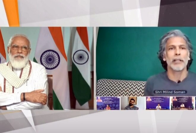 'Are you really that old?' asks PM Modi to Milind Soman during interaction on fitness