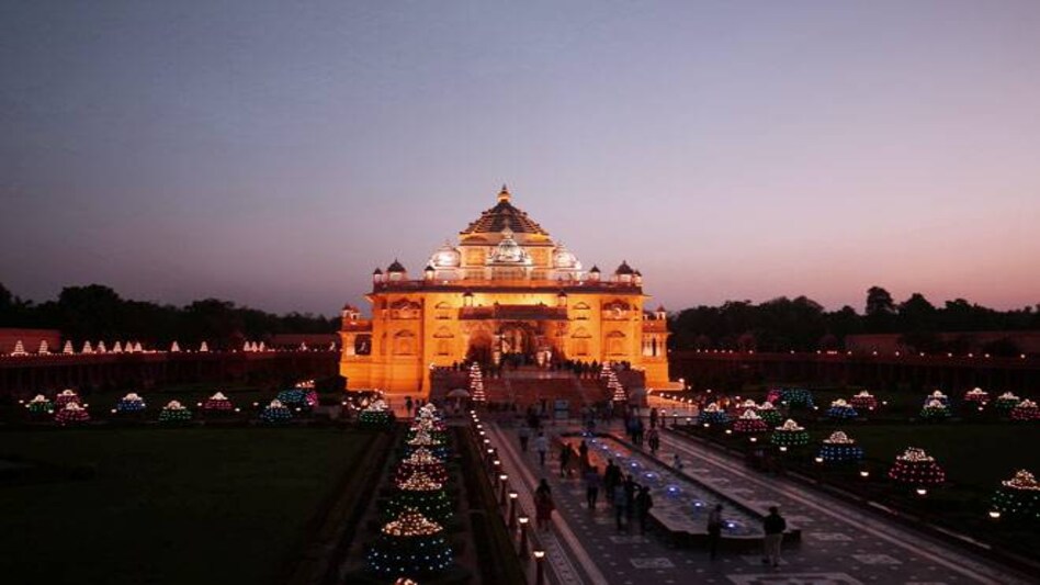 With people visiting many parts of the temple, sanitiser dispensers were kept at close distances With people visiting many parts of the temple, sanitiser dispensers were kept at close distances