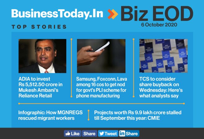 Biz EOD: Another cheque for Reliance; MGNREGS rescued migrant workers; TCS to consider buyback on Wednesday