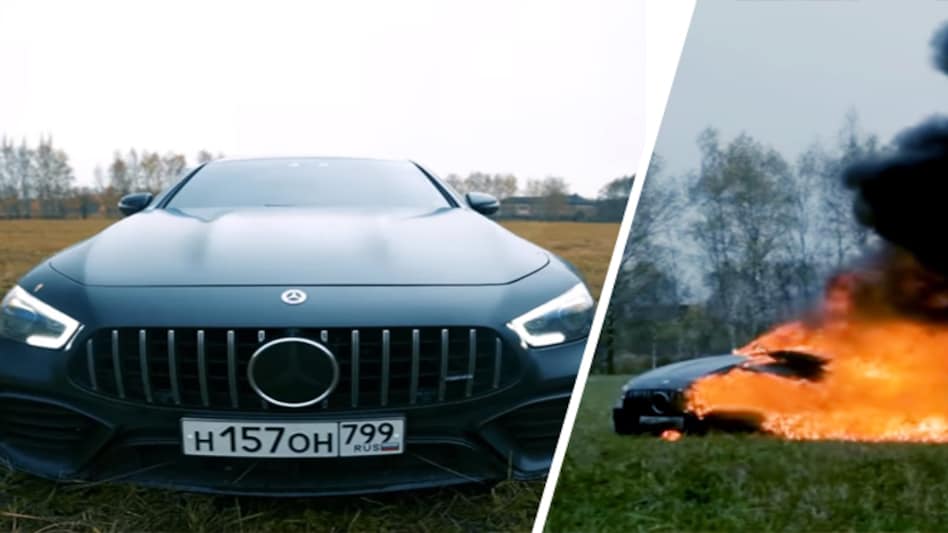 Mikhail Litvin, the YouTuber burnt down his Mercedes because he was annoyed with the service of the German car company Mikhail Litvin, the YouTuber burnt down his Mercedes because he was annoyed with the service of the German car company