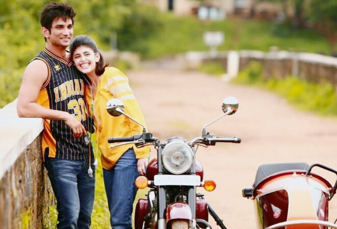 A photo of Sanjana Sanghi and Sushant Singh Rajput from film Dil Bechara A photo of Sanjana Sanghi and Sushant Singh Rajput from film Dil Bechara