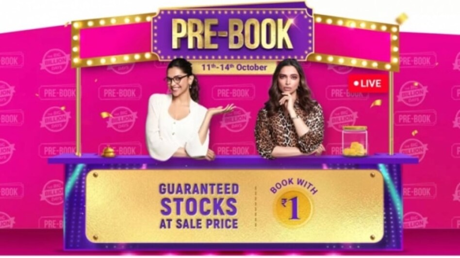Flipkart opens pre-booking for upcoming deals in Big Billion Days Sale, will cost Re 1 Flipkart opens pre-booking for upcoming deals in Big Billion Days Sale, will cost Re 1