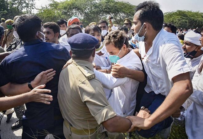Hathras gangrape case: Rahul Gandhi detained on way to meet victim's family