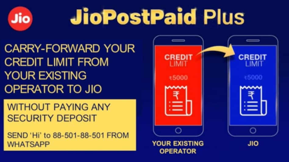 Jio now allows Airtel, Vi users to carry forward credit limit for postpaid plus plans Jio now allows Airtel, Vi users to carry forward credit limit for postpaid plus plans