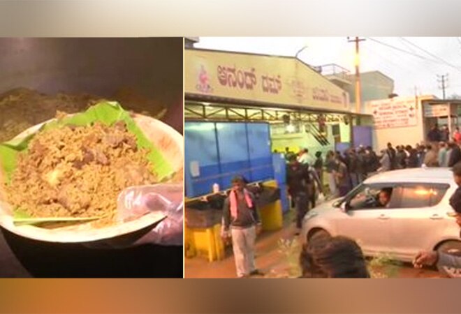 1.5 km long queue at 4 AM! Biryani-love pushes people to brave COVID-19 in Bengaluru