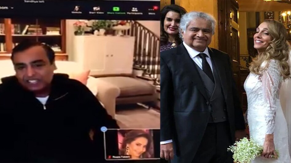 Reliance Industries Ltd (RIL) chairman Mukesh Ambani virtually joined the wedding celebrations of senior lawyer and former Solicitor General of India Harish Salve in London Reliance Industries Ltd (RIL) chairman Mukesh Ambani virtually joined the wedding celebrations of senior lawyer and former Solicitor General of India Harish Salve in London