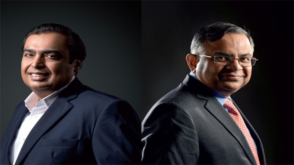 Mukesh Ambani, Chairman & MD, RIL and N Chandrasekaran Chairman, Tata Sons Mukesh Ambani, Chairman & MD, RIL and N Chandrasekaran Chairman, Tata Sons