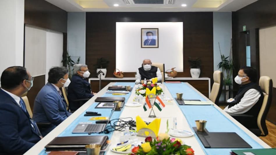 Prime Minister Narendra Modi reviewed the COVID-19 vaccine development work at pharma major Zydus Cadila's Ahmedabad plant Prime Minister Narendra Modi reviewed the COVID-19 vaccine development work at pharma major Zydus Cadila's Ahmedabad plant