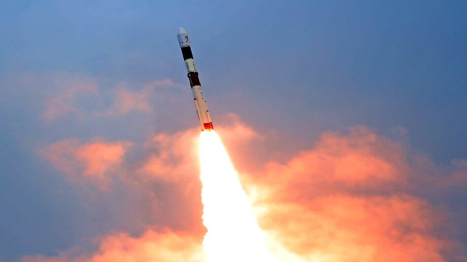 Satellite Launch Vehicle (PSLV-C49) carrying all weather Earth Imaging Satellite EOS-01 and nine other foreign satellites of US, Luxembourg and Lithuania launches from Sriharikota (Photo credit: ISRO) Satellite Launch Vehicle (PSLV-C49) carrying all weather Earth Imaging Satellite EOS-01 and nine other foreign satellites of US, Luxembourg and Lithuania launches from Sriharikota (Photo credit: ISRO)