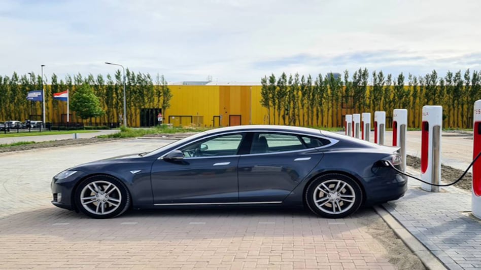 Tesla Inc's charging station in the US Tesla Inc's charging station in the US