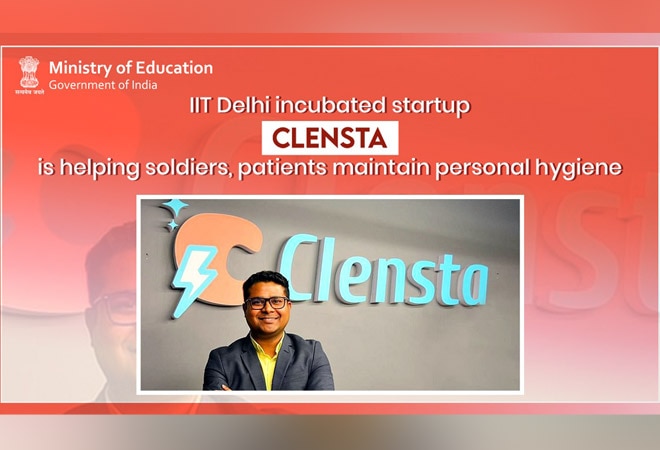 'Bathe without water': This start-up has made hygiene easy for soldiers in extreme conditions Union Education Minister Dr Ramesh Pokhriyal Nishank has also endorsed Clensta's range on his twitter (Photo- Ramesh Pokhriyal Nishank Twitter)