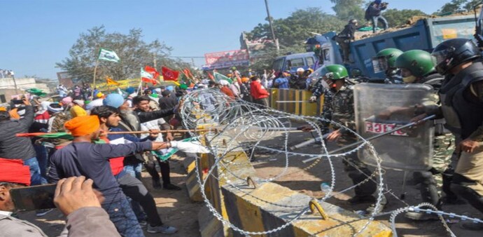 Necessary minimum force was used to prevent them from entering the national capital, as a large public gathering is prohibited due to the COVID-19 pandemic Necessary minimum force was used to prevent them from entering the national capital, as a large public gathering is prohibited due to the COVID-19 pandemic