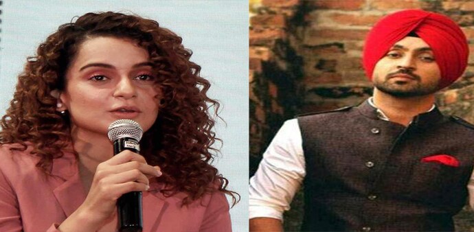 Kangana Ranaut and Diljit Dosanjh Kangana Ranaut and Diljit Dosanjh