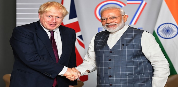 Prime Minister Narendra Modi shakes hands with UK PM Boris Johnson /Image source: PIB Prime Minister Narendra Modi shakes hands with UK PM Boris Johnson /Image source: PIB
