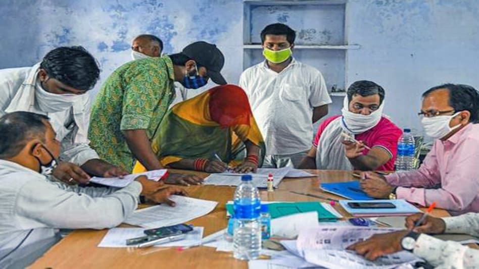 A woman candidate filing hernomination papers for the Gram Panchayat elections in Rajasthan (Image- PTI) A woman candidate filing hernomination papers for the Gram Panchayat elections in Rajasthan (Image- PTI)