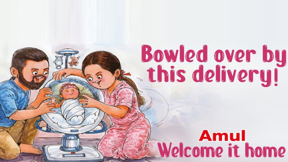 Amul's topical on Anushka Sharma and Virat Kohli's daughter Amul's topical on Anushka Sharma and Virat Kohli's daughter