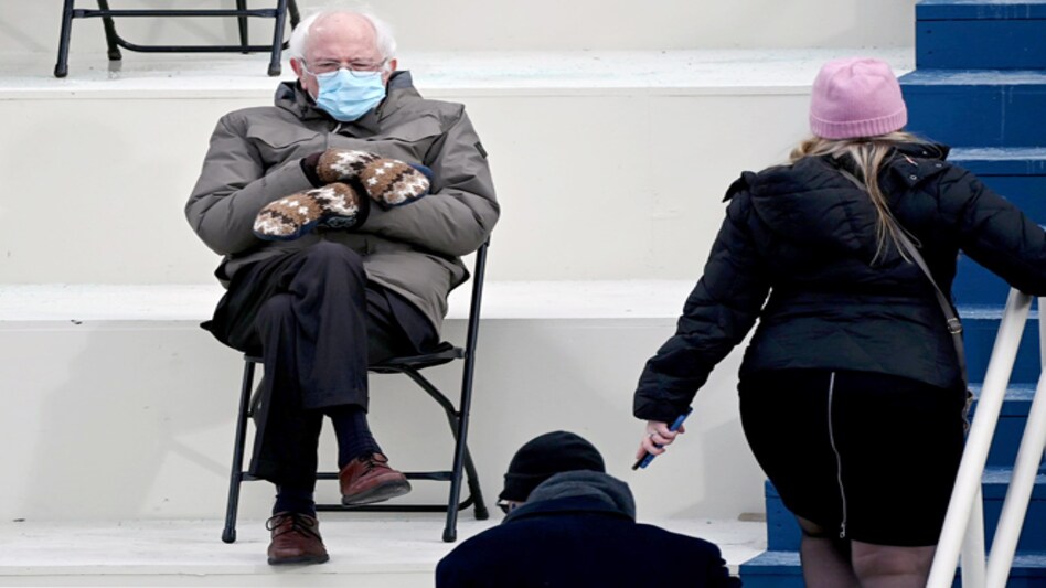Bernie Sanders at Joe Biden's inaugration day (Photo- AFP) Bernie Sanders at Joe Biden's inaugration day (Photo- AFP)