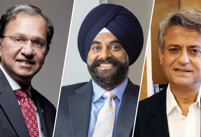 (From left) Suresh Narayanan, CMD, Nestle; Ravinder Takkar, MD & CEO, Vodafone Idea; and Patu Keswani, CMD, Lemon Tree Hotels (From left) Suresh Narayanan, CMD, Nestle; Ravinder Takkar, MD & CEO, Vodafone Idea; and Patu Keswani, CMD, Lemon Tree Hotels