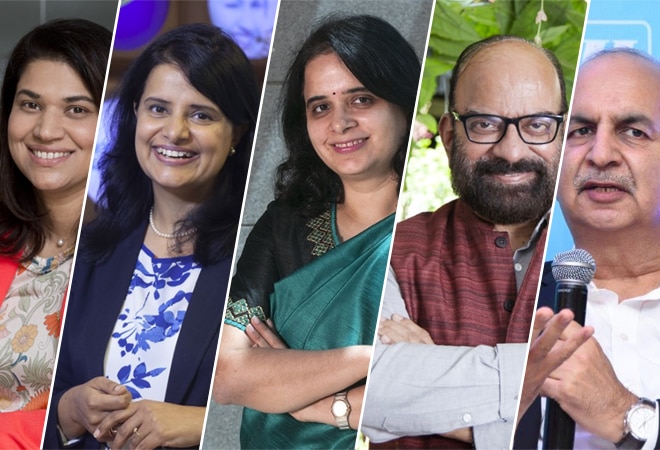(From left) Anuradha Razdan, ED, HR, Hindustan Unilever; Mahalakshmi R, HR Head India, Mondelez International; Rajkamal Vempati, CHRO, Axis Bank; Rajnarayan, CHRO, The Titan Company; and Rajesh Uppal, Sr Executive Director, (HR &IT) Maruti Suzuki India (From left) Anuradha Razdan, ED, HR, Hindustan Unilever; Mahalakshmi R, HR Head India, Mondelez International; Rajkamal Vempati, CHRO, Axis Bank; Rajnarayan, CHRO, The Titan Company; and Rajesh Uppal, Sr Executive Director, (HR &IT) Maruti Suzuki India
