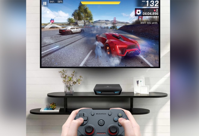 Running Android 9, the gaming console is powered by a 64bit quad-core processor with Mali G31 graphics, 4GB of RAM and 32GB storage and support for a microSD card slot Running Android 9, the gaming console is powered by a 64bit quad-core processor with Mali G31 graphics, 4GB of RAM and 32GB storage and support for a microSD card slot