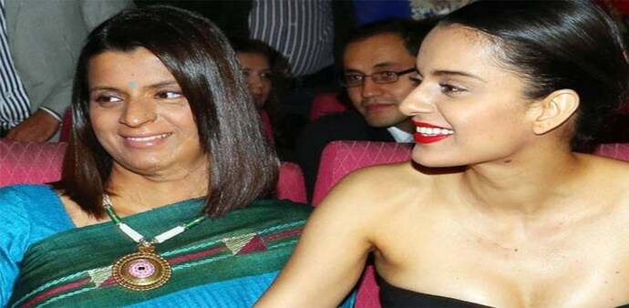 Kangana Ranaut with her sister Rangoli Chandel Kangana Ranaut with her sister Rangoli Chandel