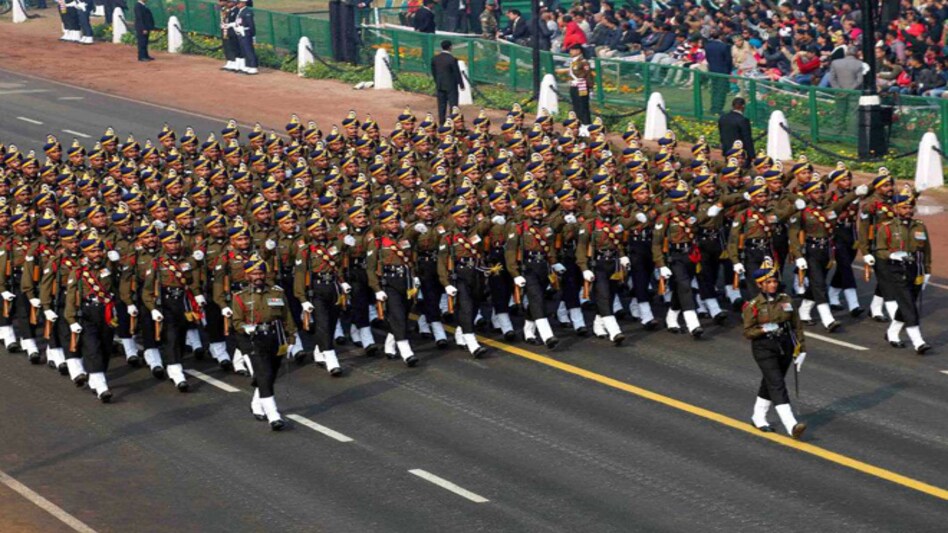 The route of the R-Day parade will be-- Vijay Chowk-Rajpath-Amar Jawan Jyoti-India Gate-R/A Princess Palace-T/L Tilak Marg Radial Roa-Turn right on 'C'-Hexagon-Turn left to enter National Stadium from Gate No.1 The route of the R-Day parade will be-- Vijay Chowk-Rajpath-Amar Jawan Jyoti-India Gate-R/A Princess Palace-T/L Tilak Marg Radial Roa-Turn right on 'C'-Hexagon-Turn left to enter National Stadium from Gate No.1
