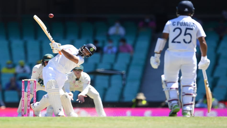 Rishabh Pant scored 97 runs on the last day of the third test match between India and Australia Rishabh Pant scored 97 runs on the last day of the third test match between India and Australia