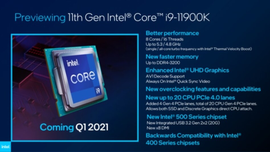 Intel Core i9-11900K Rocket Lake S flagship chipset coming in Q1 2021 to take on AMD Zen 3-based Ryzen 5000 Intel Core i9-11900K Rocket Lake S flagship chipset coming in Q1 2021 to take on AMD Zen 3-based Ryzen 5000