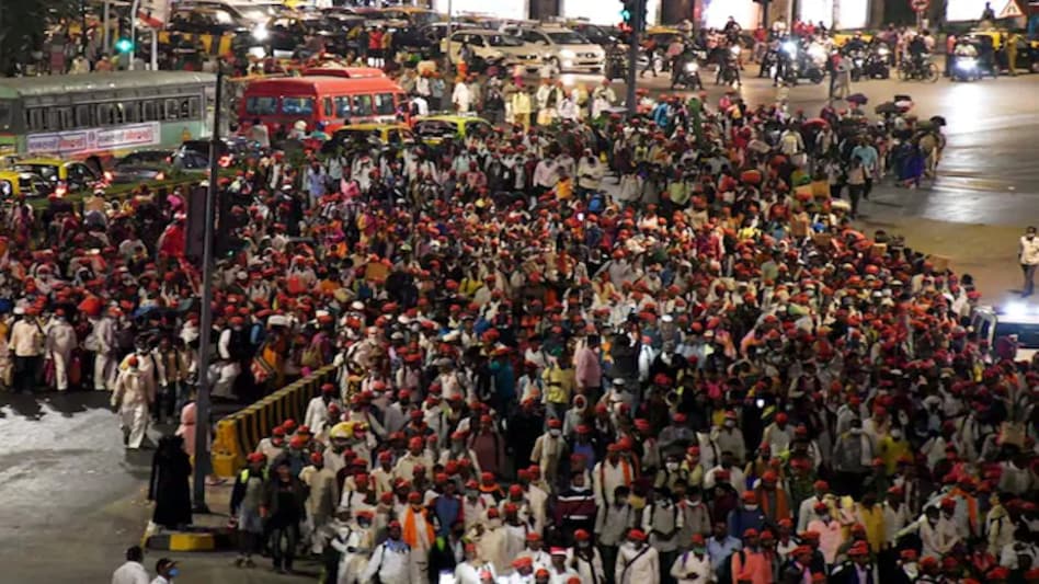 More farmers are expected to gather on Monday at the Azad Maidan (Photo-PTI) More farmers are expected to gather on Monday at the Azad Maidan (Photo-PTI)