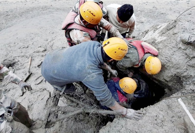 The flash floods after the glacier burst in Chamoli's Joshimath led to heavy losses to the NTPC's 480 MW Tapovan-Vishnugad hydropower project and 13.2 MW Rishiganga Hydel project The flash floods after the glacier burst in Chamoli's Joshimath led to heavy losses to the NTPC's 480 MW Tapovan-Vishnugad hydropower project and 13.2 MW Rishiganga Hydel project