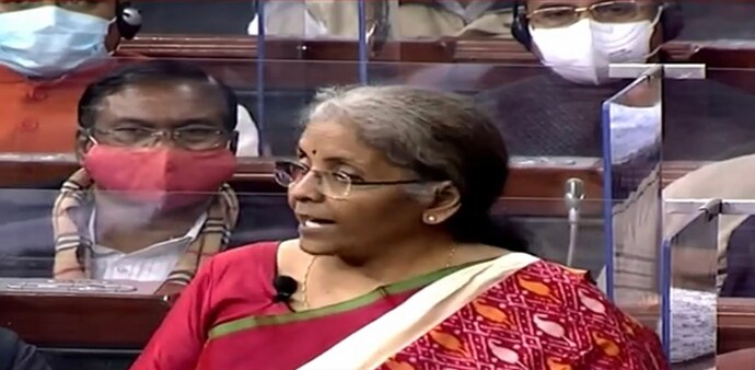 Finance Minister Nirmala Sitharaman giving her Budget speech at the Parliament Finance Minister Nirmala Sitharaman giving her Budget speech at the Parliament
