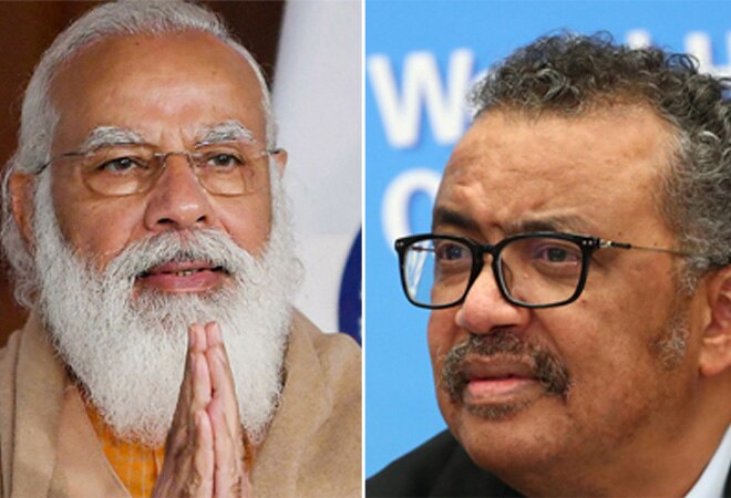 WHO Chief Tedros Adhanom Ghebreyesus and Prime Minister Narendra Modi WHO Chief Tedros Adhanom Ghebreyesus and Prime Minister Narendra Modi