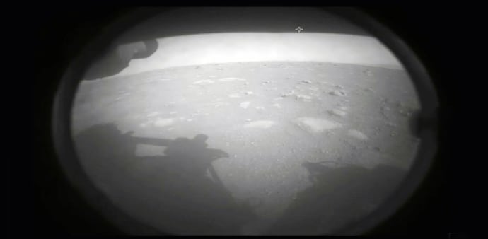 NASA's Mars rover Perseverance, which is said to be the biggest and the most advanced rover ever sent by Nasa, sent two images from space showing the surface of Mars NASA's Mars rover Perseverance, which is said to be the biggest and the most advanced rover ever sent by Nasa, sent two images from space showing the surface of Mars