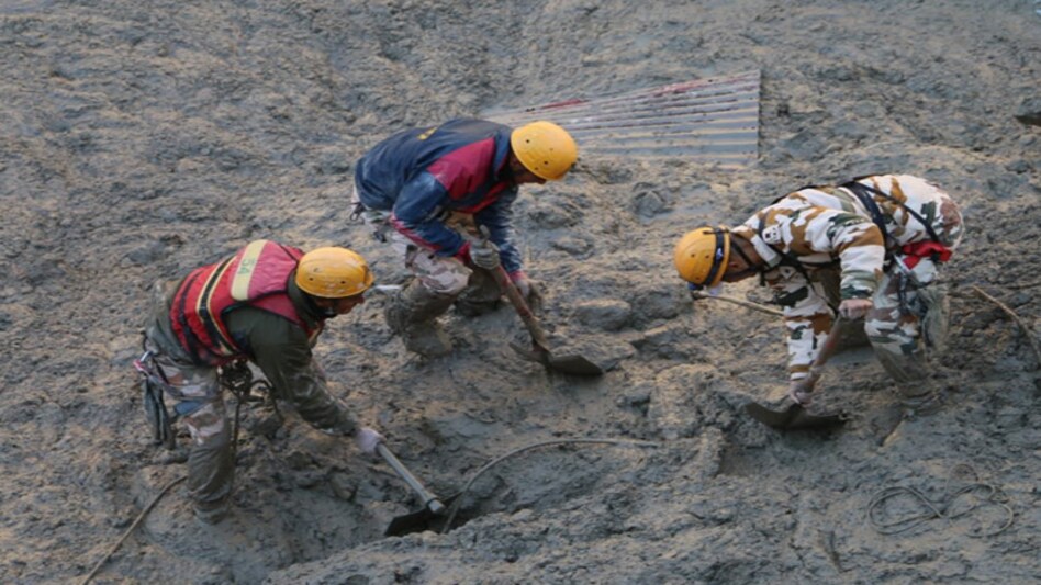Main rescue challenge at Tapovan is 30-35 feet of mud Main rescue challenge at Tapovan is 30-35 feet of mud