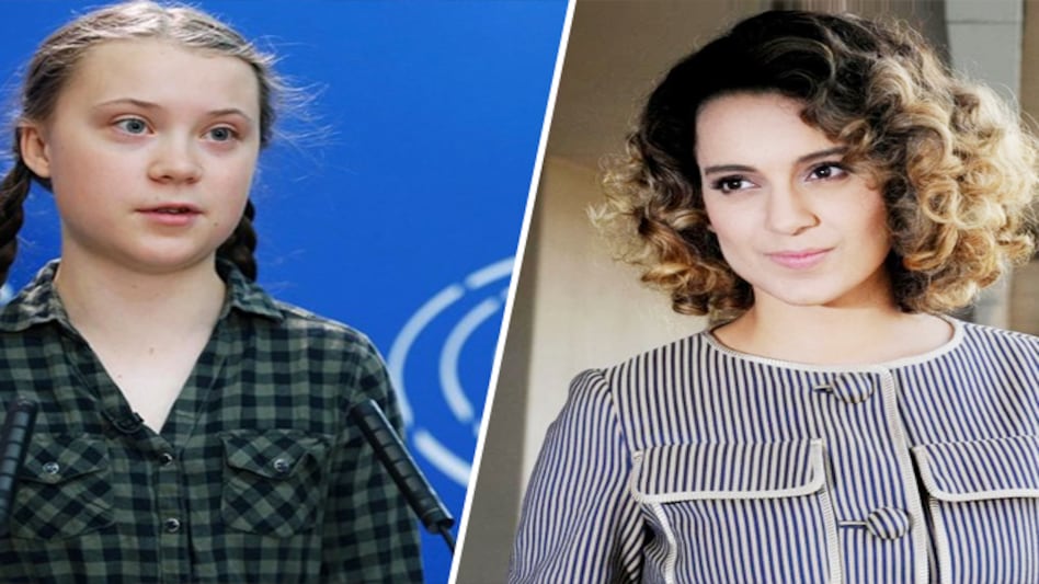 Kangana Ranaut and Greta Thunberg Kangana Ranaut and Greta Thunberg