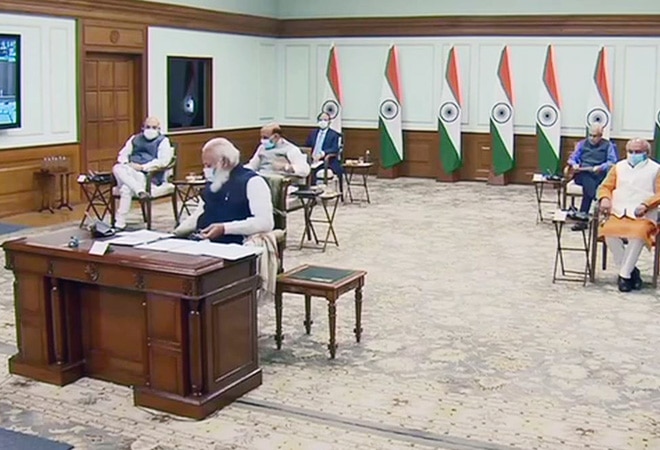 PM Narendra Modi chairs the 6th meeting of Governing Council of NITI Aayog via video conferencing (Image-ANI) PM Narendra Modi chairs the 6th meeting of Governing Council of NITI Aayog via video conferencing (Image-ANI)